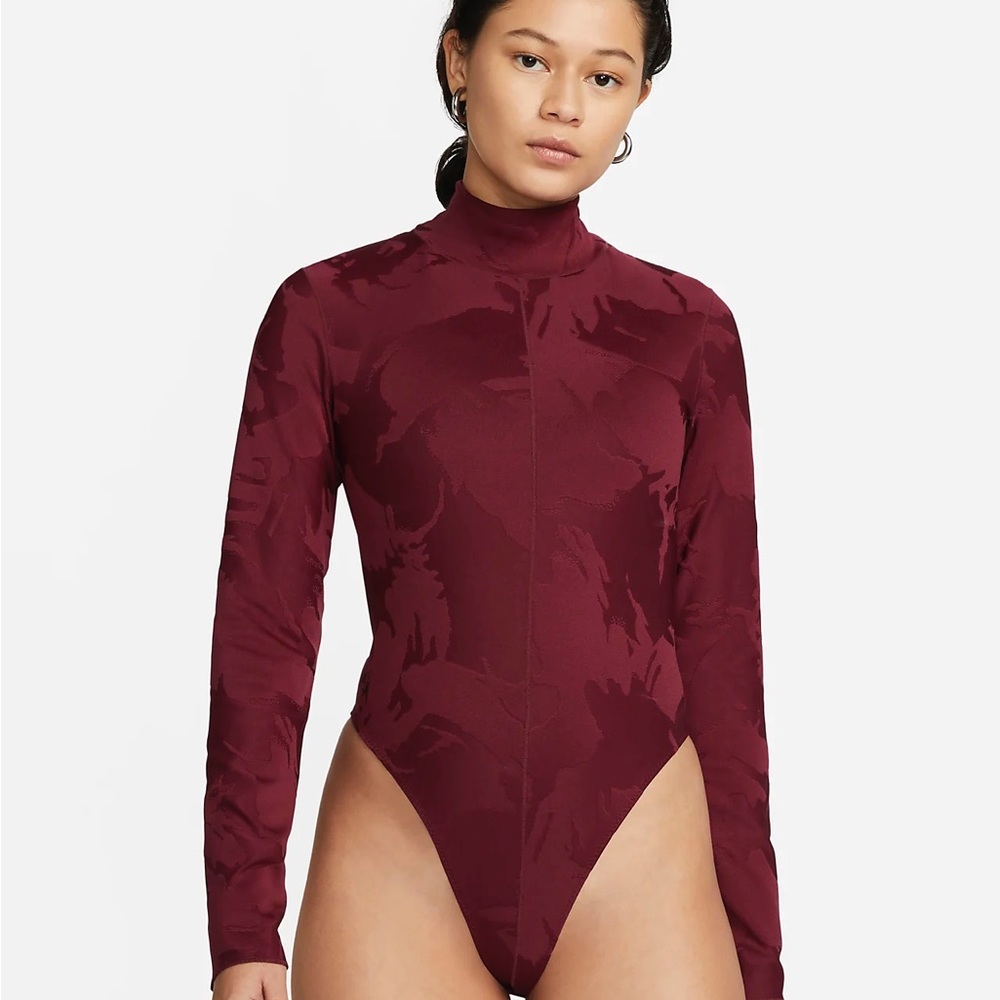 Women's Nike Sportswear Tech Pack Bodysuit Maroon size Medium